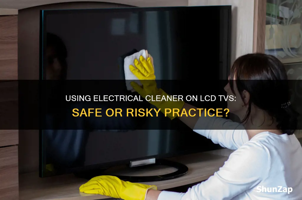 can i use electrical cleaner on an lcd tv