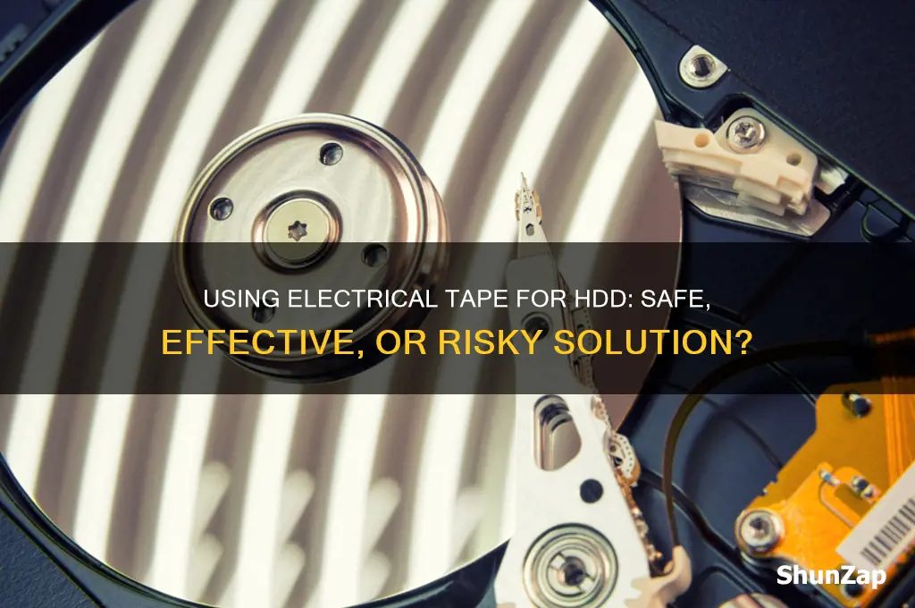 can i use electrical tape for hdd
