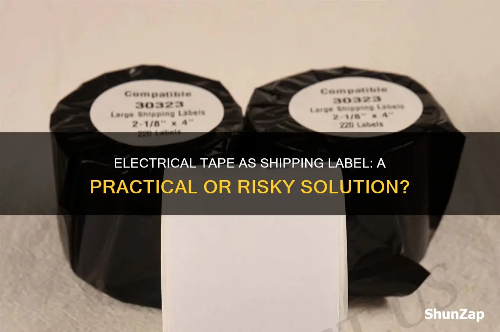 can i use electrical tape for shipping label