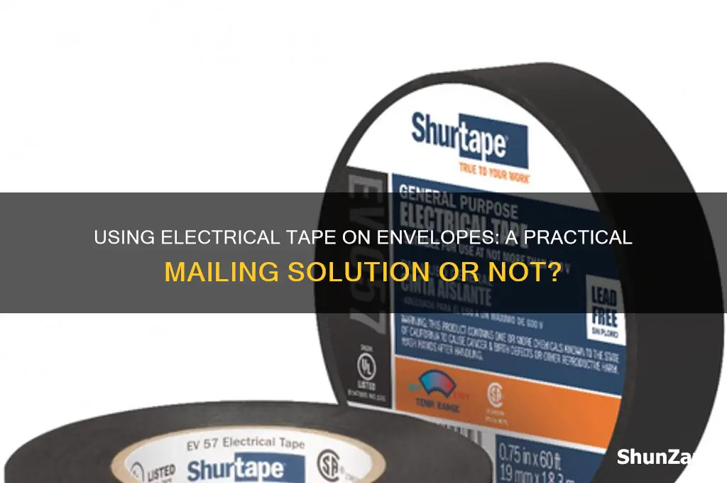 can i use electrical tape on envelope