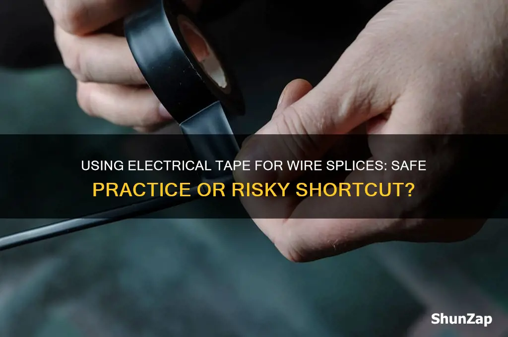 can i use electrical tape over splice wires