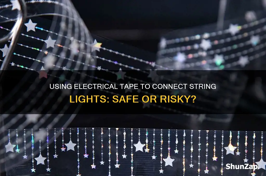 can i use electrical tape to connect string lights