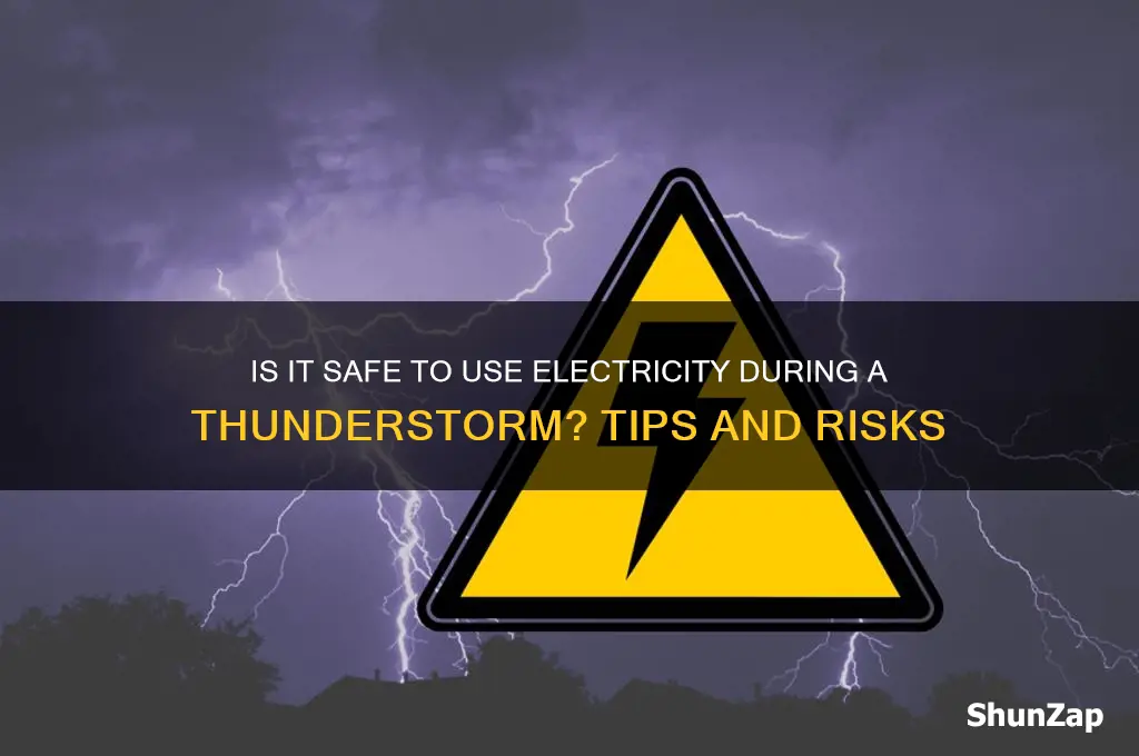 can i use electricity during thunderstorm
