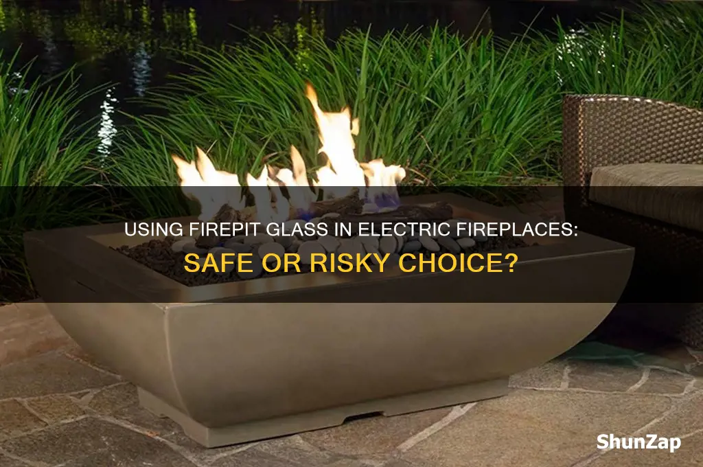 can i use firepit glass in an electric fireplace
