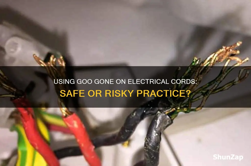 can i use goo gone on electrical cords