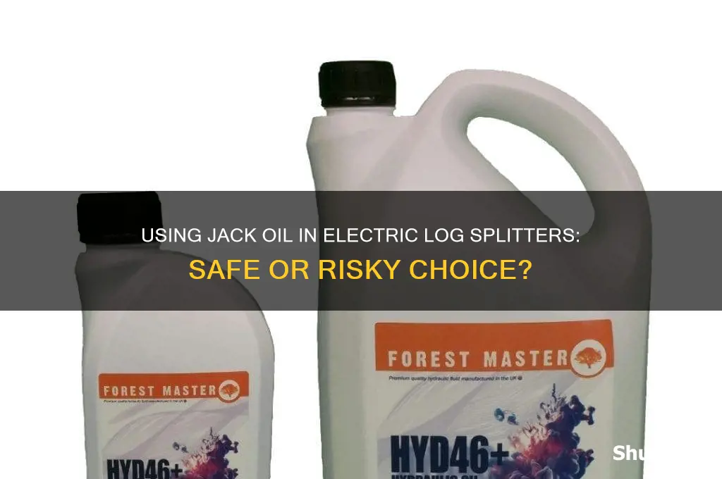 can i use jack oil in electric log splitter