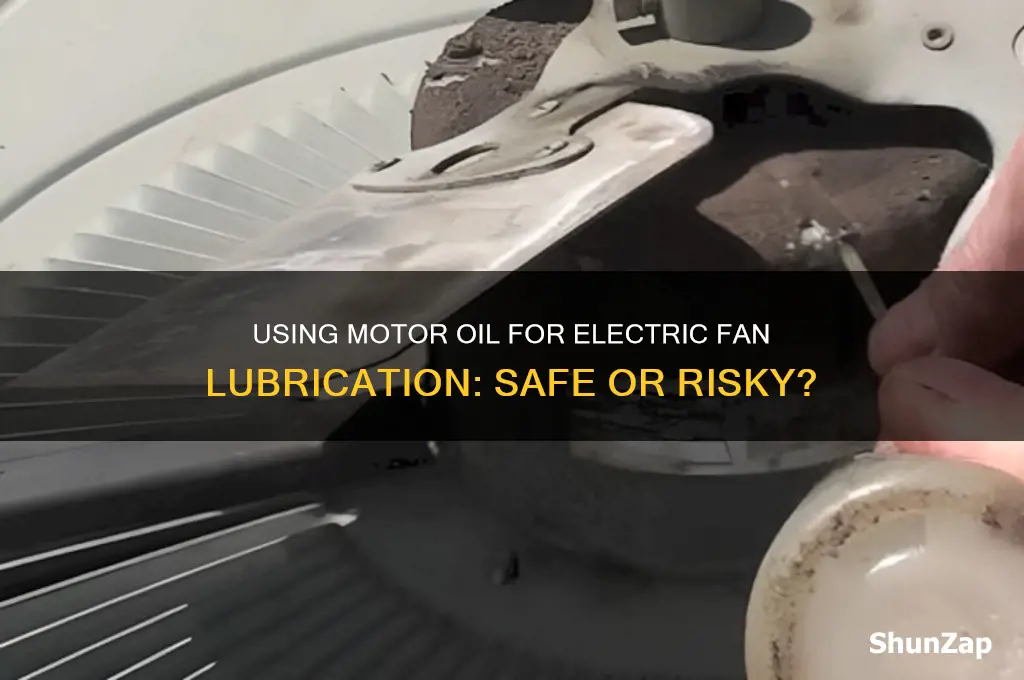 can i use motor oil to lubricate an electric fan