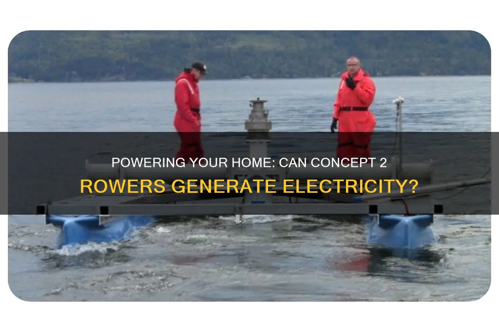 can i use my concept 2 rower to generate electricity