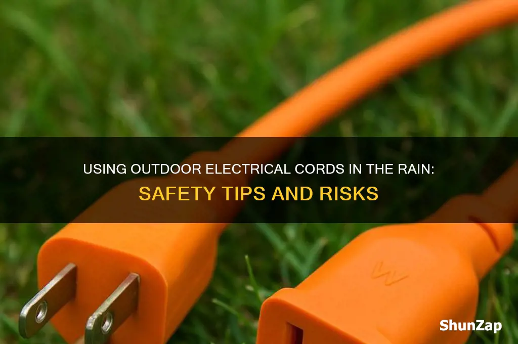 can i use outdoor electrical chords in the rain
