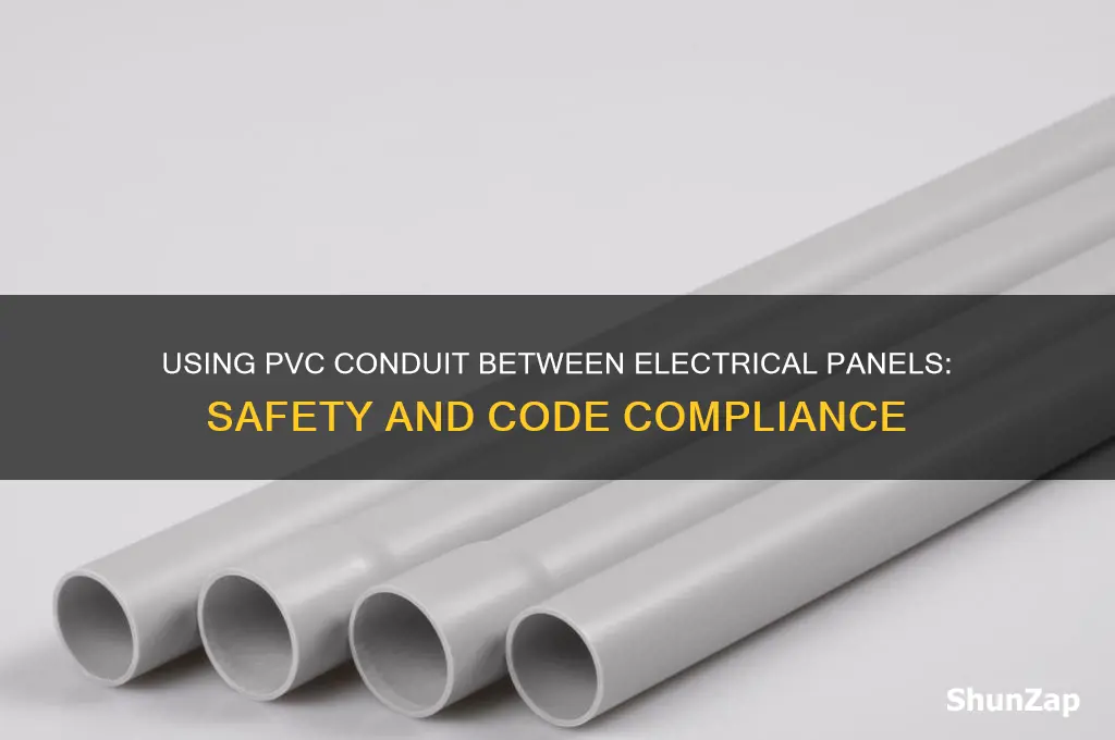 can i use pvc between two electrical panels