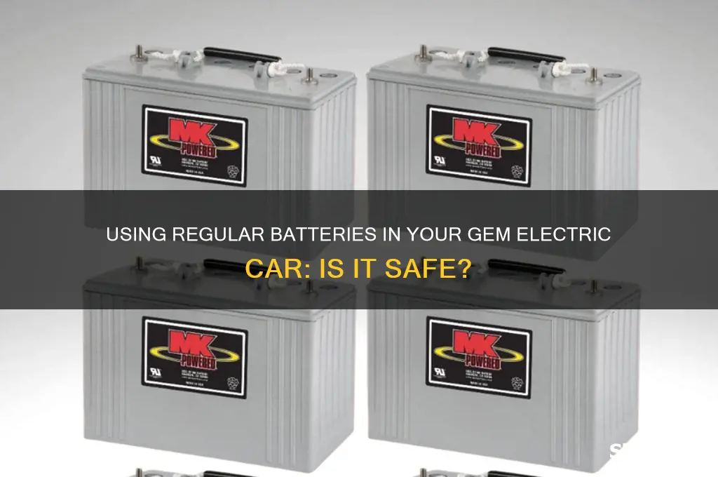 can i use regular batteries in my gem electric car