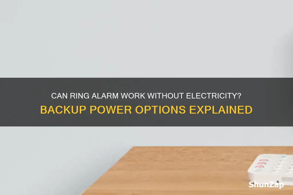 can i use ring alarm without electricity