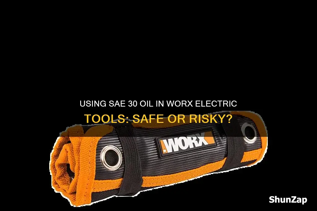 can i use sae 30 oil in my worx electric