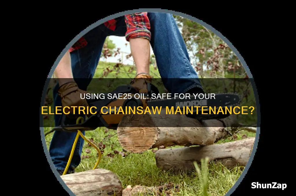 can i use sae25 on my electric chainsaw