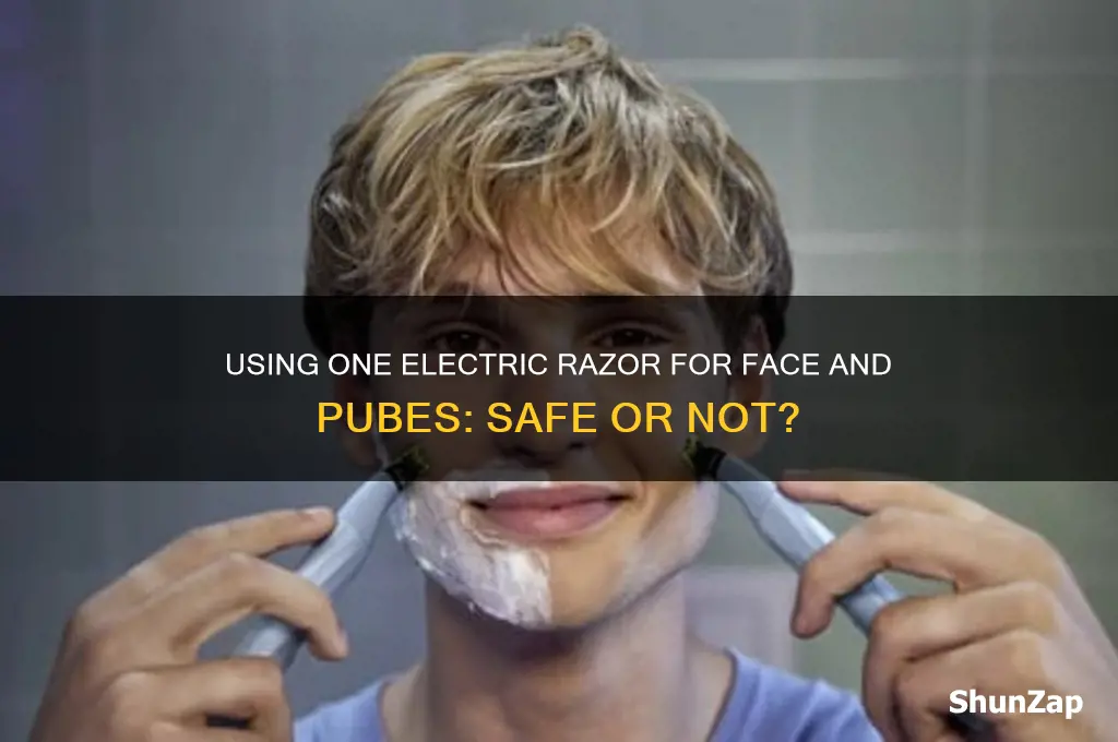 can i use same electric razor for face and pubes