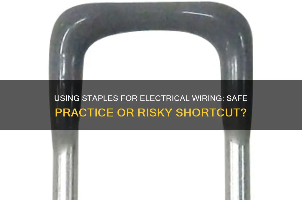 can i use staples to install electrical wiring