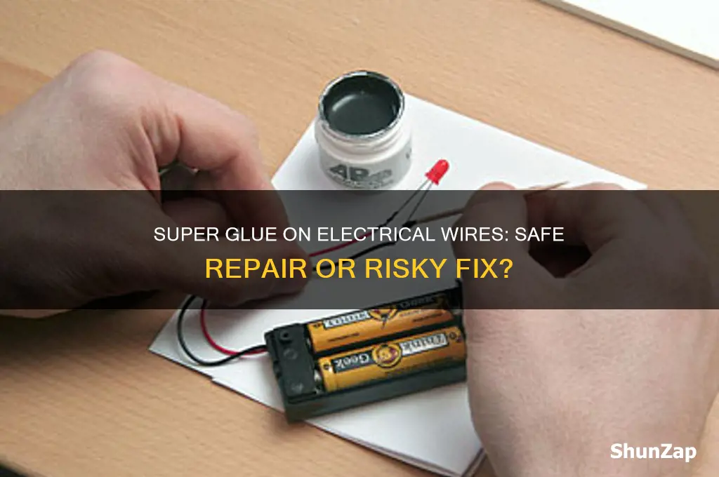 can i use super glue on an electrical wire