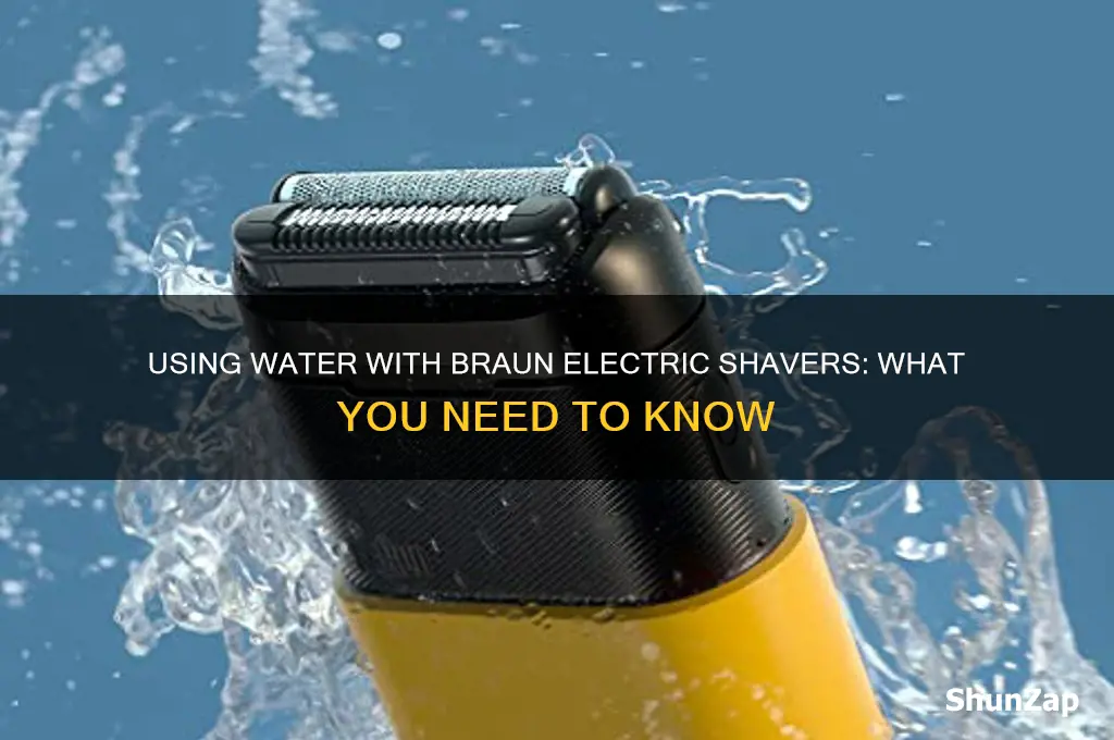 can i use water for braun electric shaver