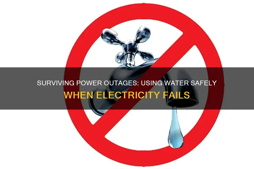 can i use water when electricity is out