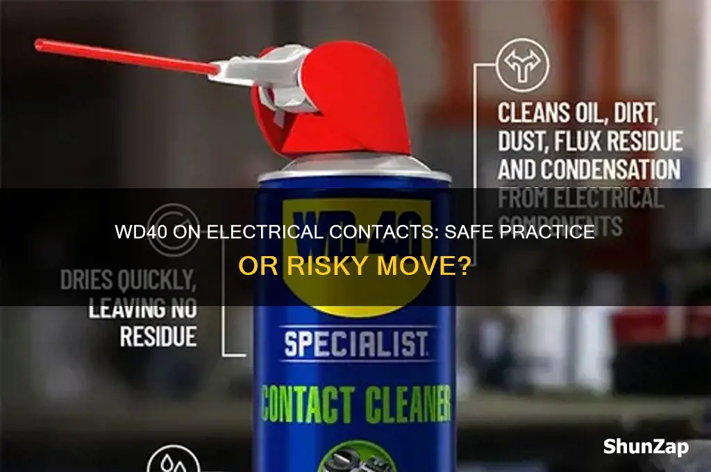 can i use wd40 on electrical contacts
