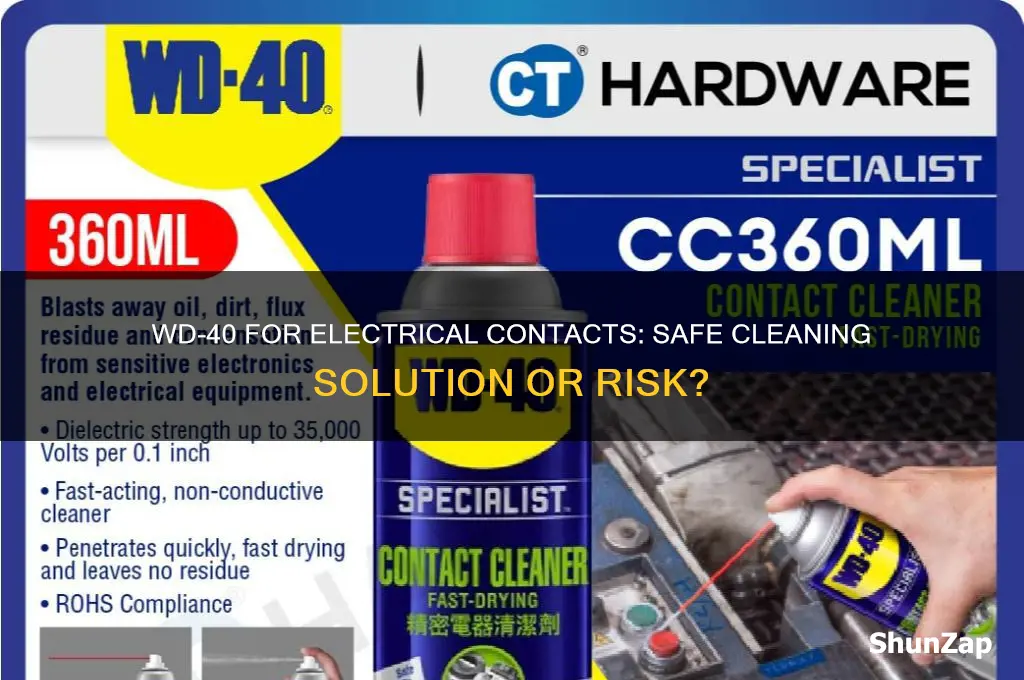 can i use wd40 to clen electrical contacts