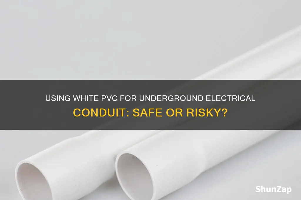 can i use white pvc for electrical conduit underground