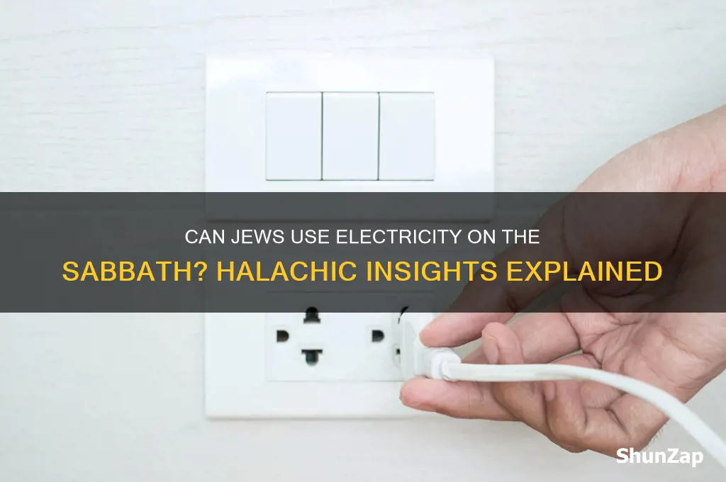 can jews use electricity on the sabbath
