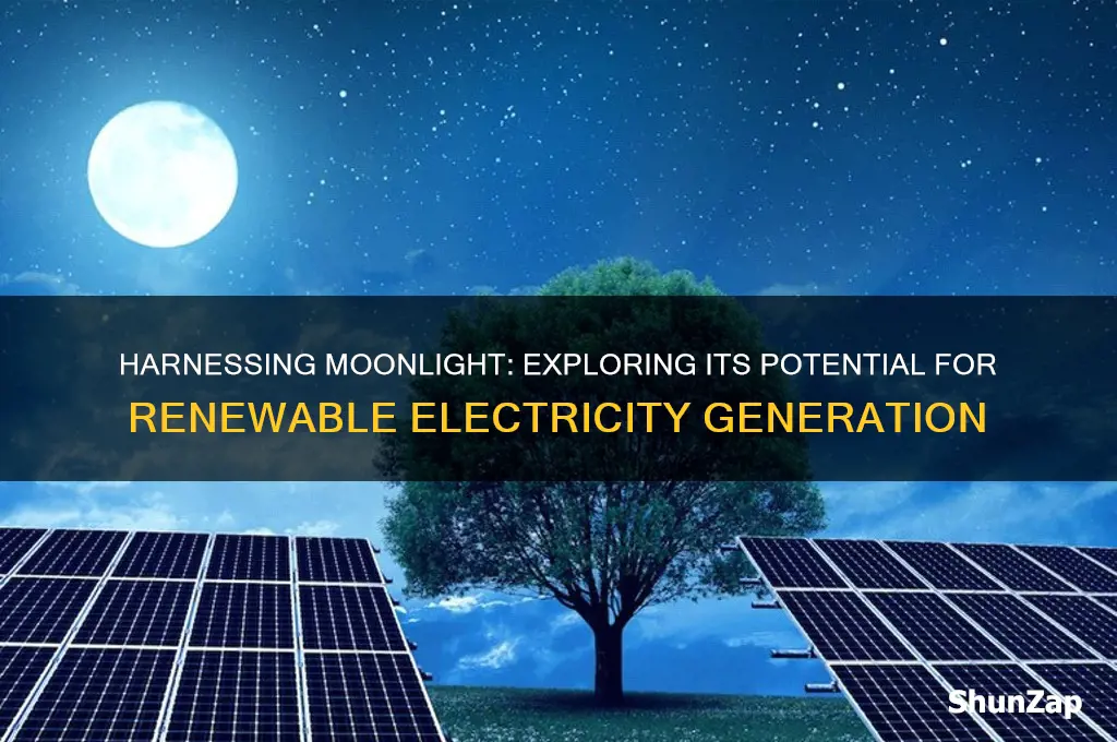 can moonlight be used to generate electricity
