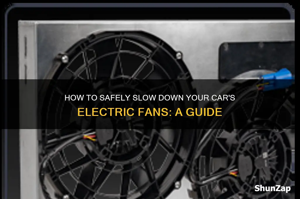 can my car electric fans be slowed down
