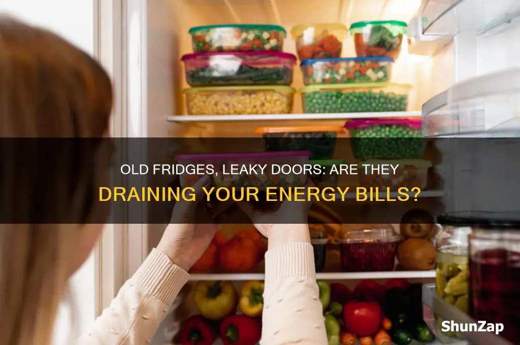 can old fridge use lots electricity leaky door