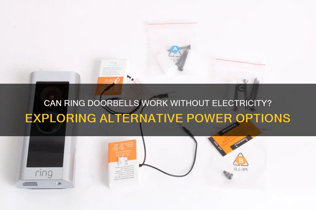 can one use a ring doorbell without electricity