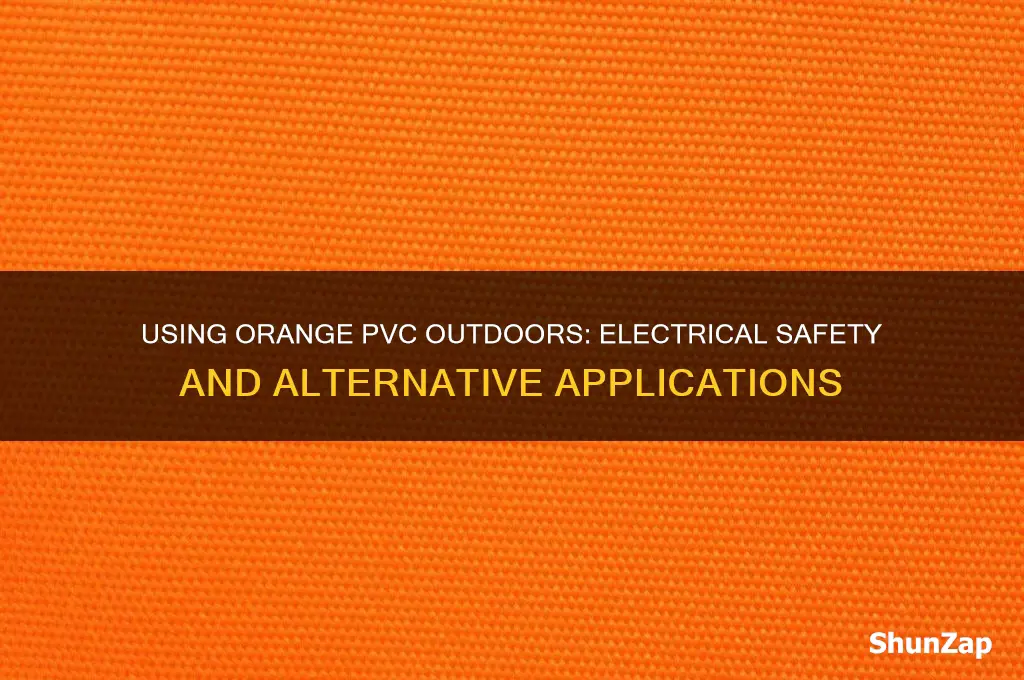 can orange pvc be used outside electrical