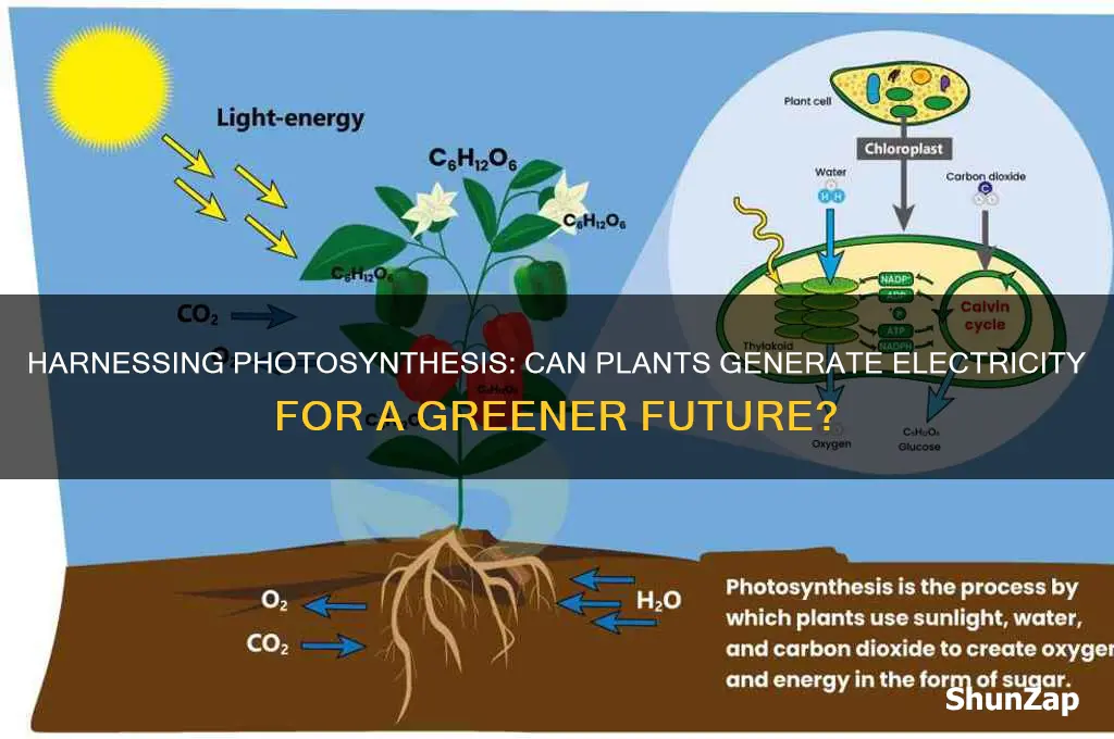 can photosynthesis be used to produce electricity