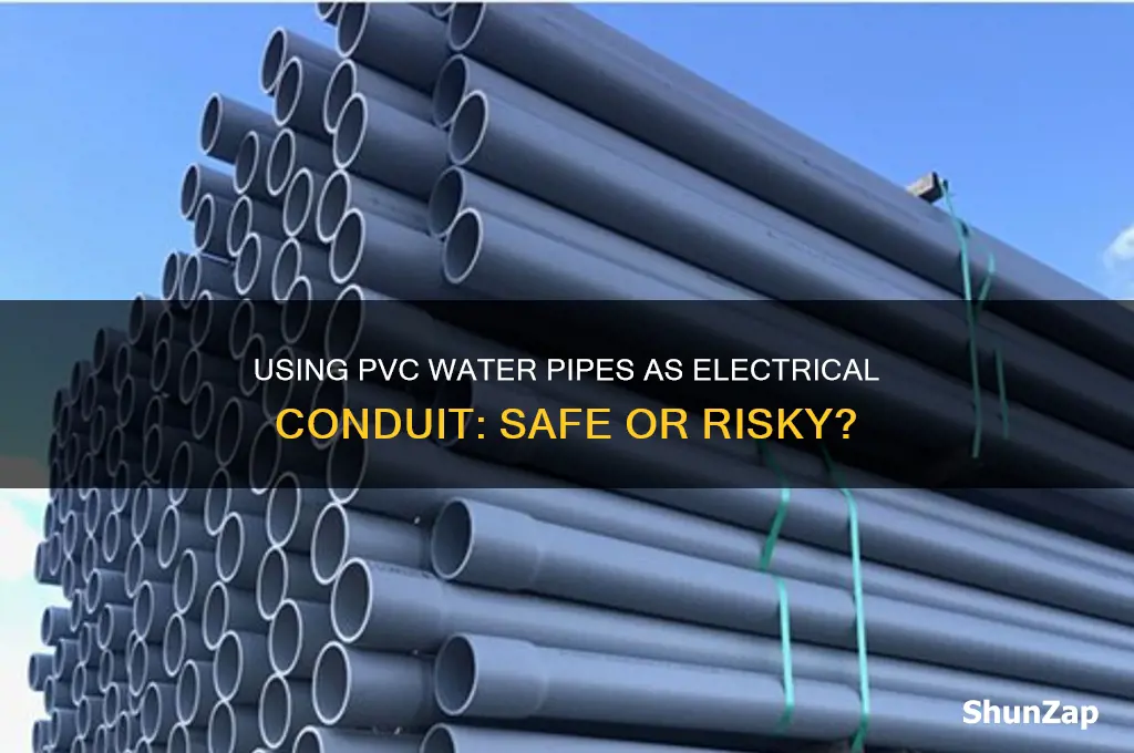 can pvc water pipe be used as electrical conduit