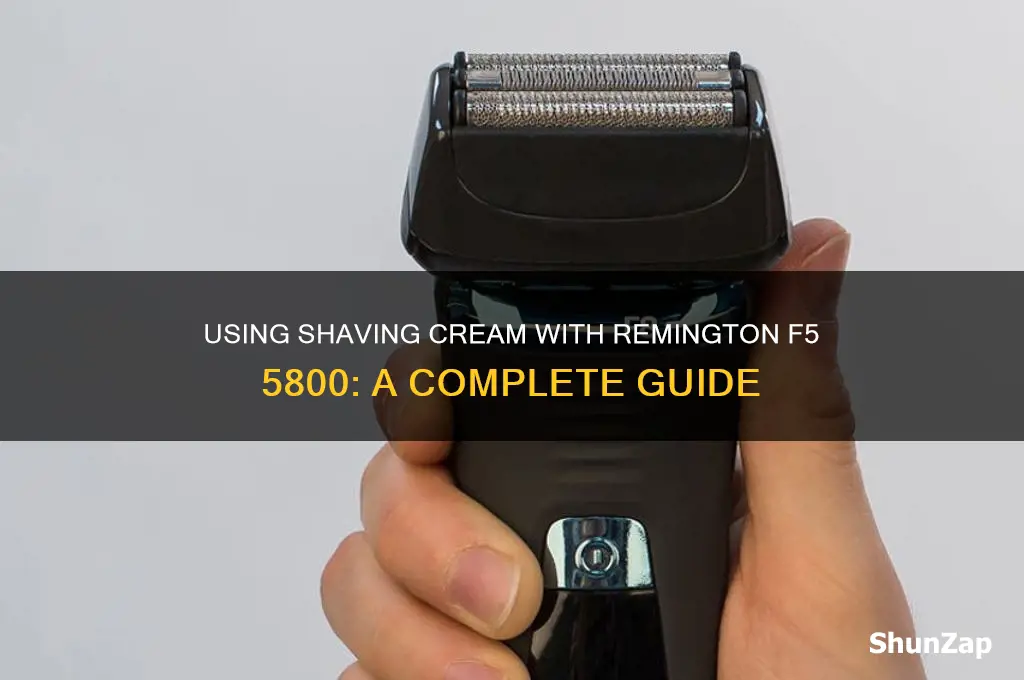 can remington f5 5800 electric shaver use with shaving cream