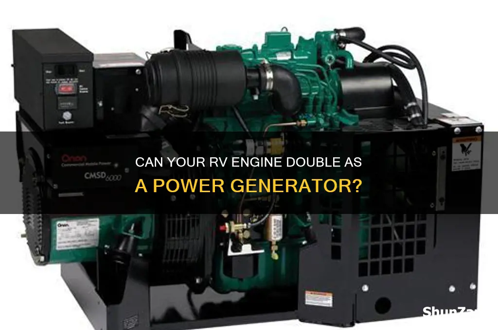 can rv engine be used to generate electricity