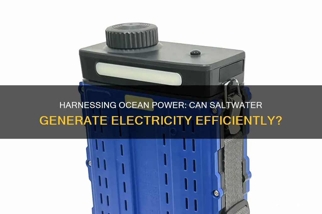 can salt water be used to generate electricity