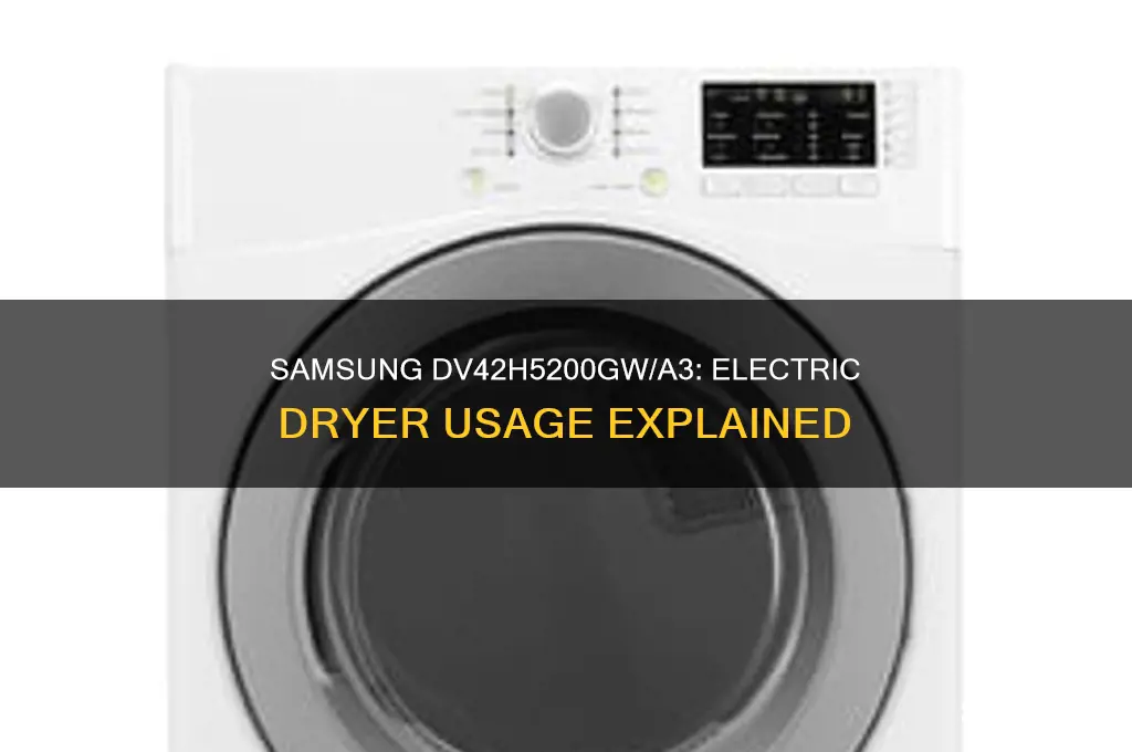 can samsung dv42h5200gw a3 be used as electric