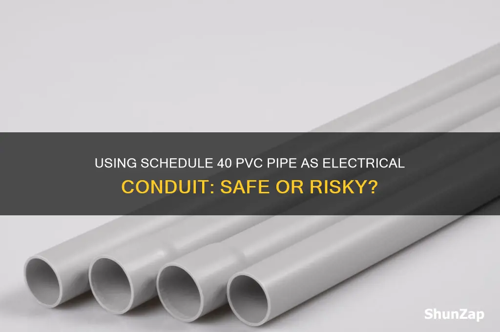 can schedule 40 pvc pipe be used for electrical conduit