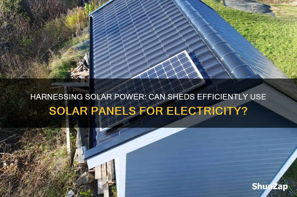 can shed use solar panel for electricity