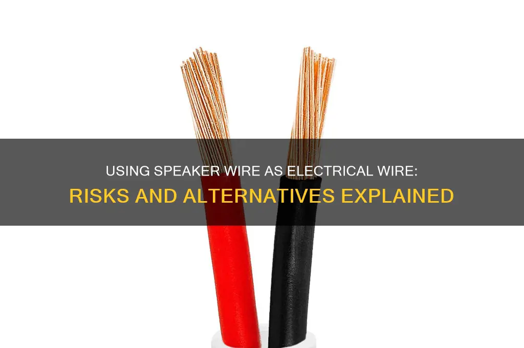 can speaker wire be used as electrical wire