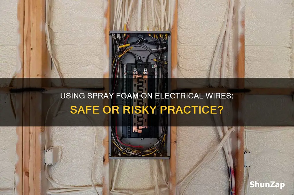 can spray foam be used on electrical wires