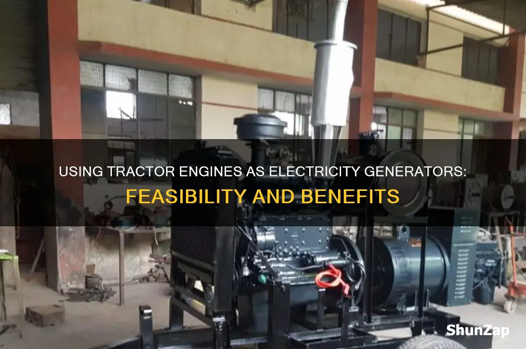 can tractors engine be used to generator electricity