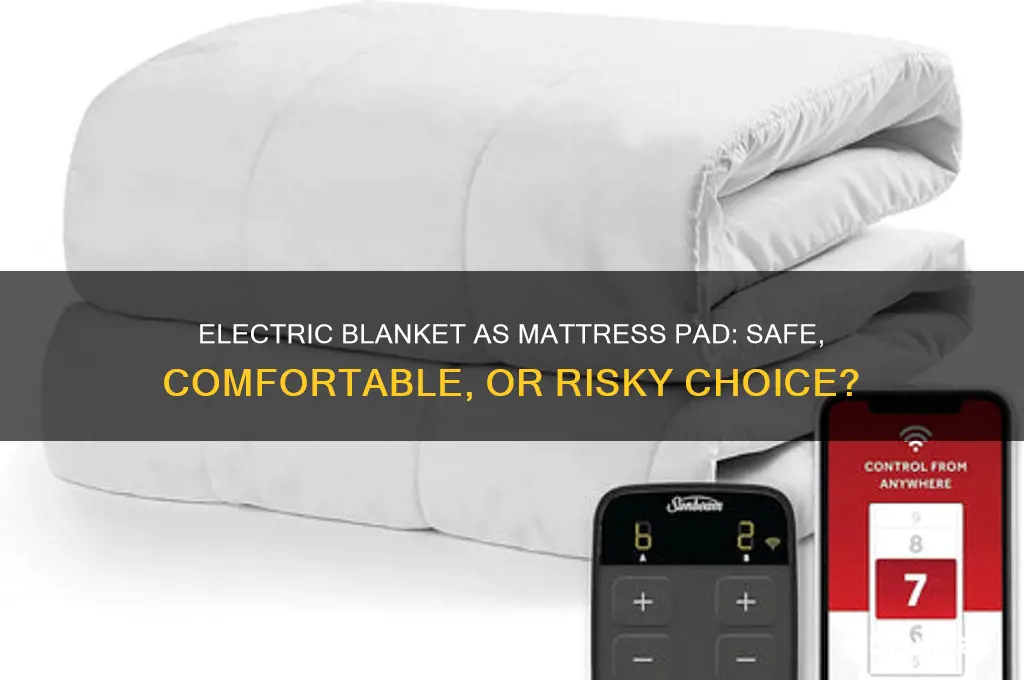 can use electric blanket underneath as mattress pad