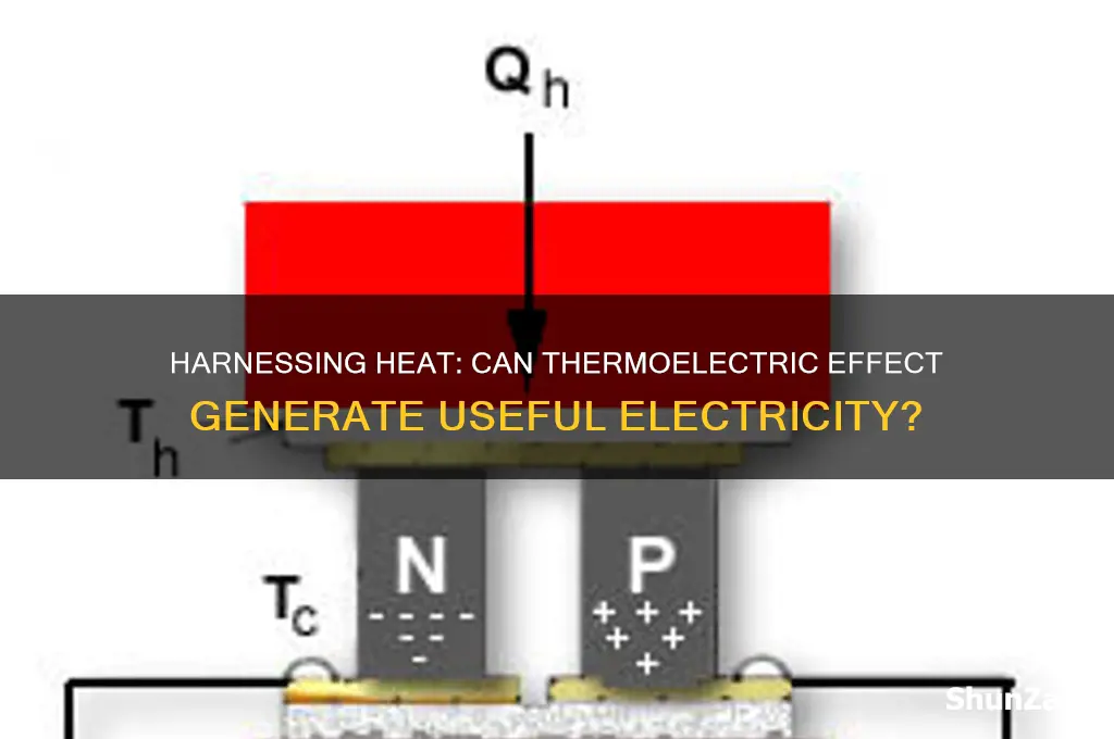 can useful electricity be generated by thermoelectric effect