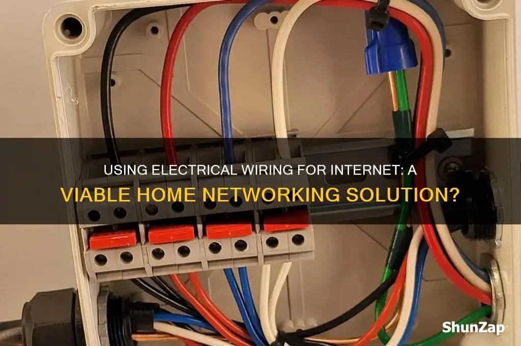 can we use electrical installation for internet in house