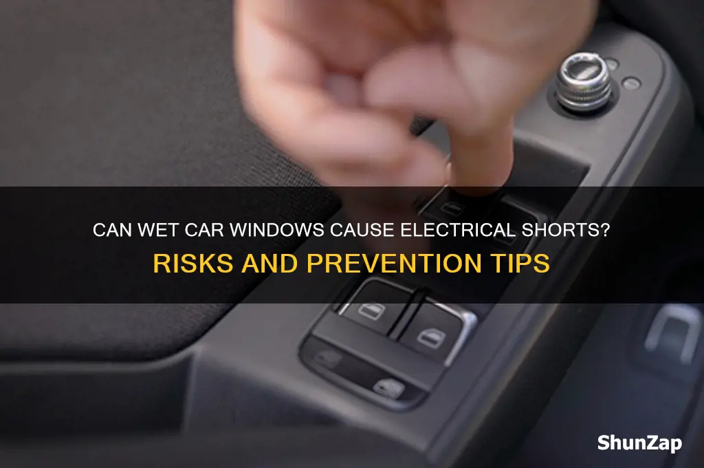 can wet car windows short electric