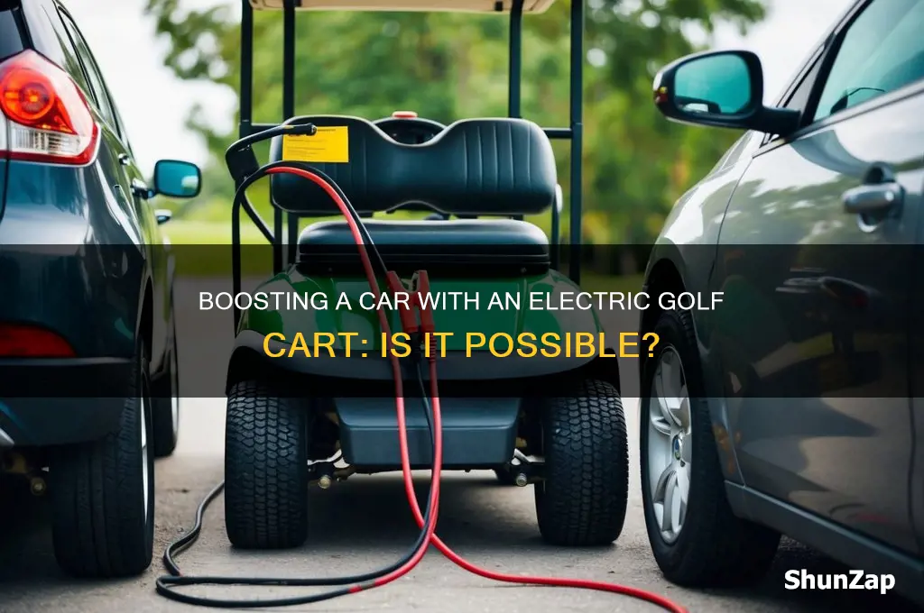 can you boost car with electric golfcart