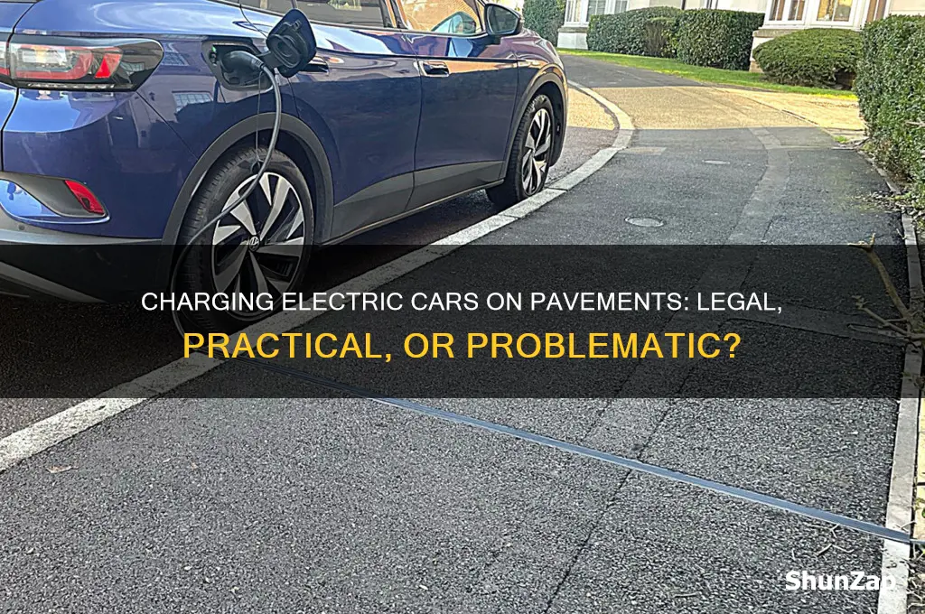 can you charge an electric car across a pavement