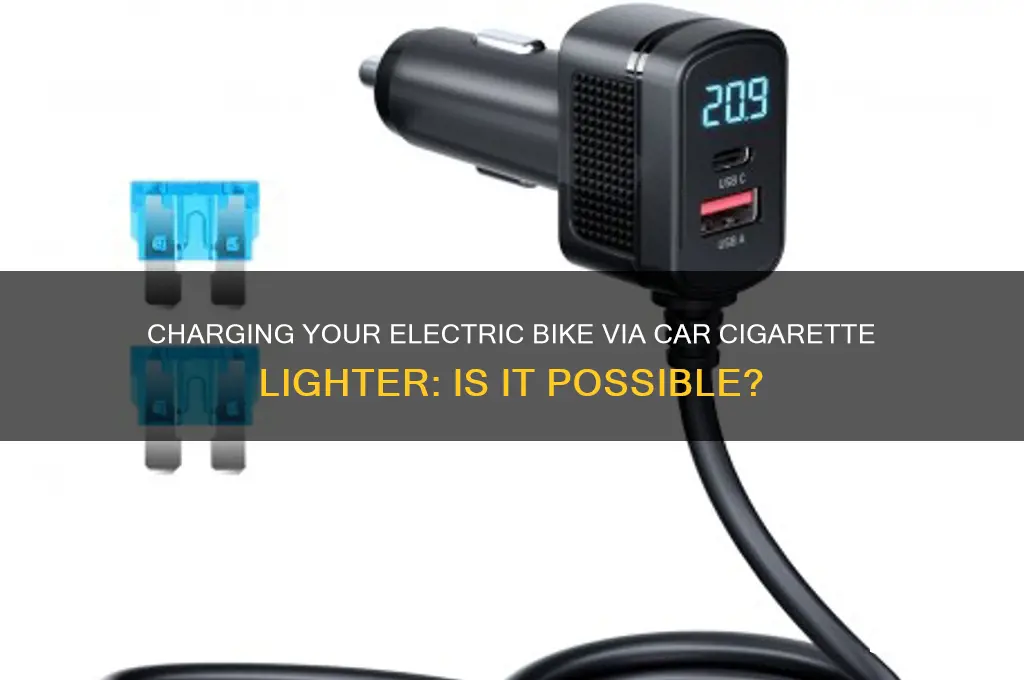 can you charge electric bike from car cigarette